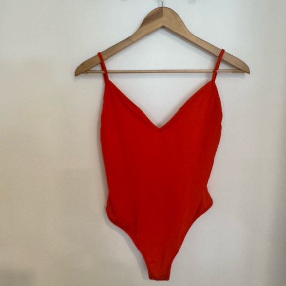 J.Crew  NWT Playa Women’s Open Back criss cross  Orange One Piece SwimSuit M - Picture 5 of 16